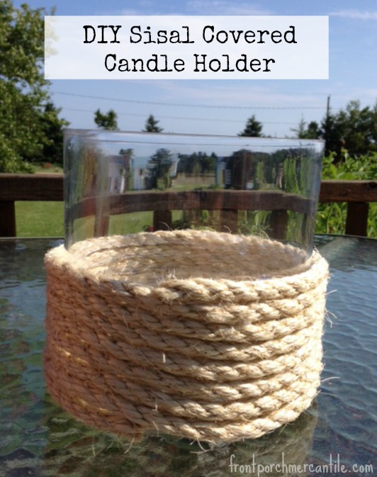 Quick and Easy Sisal Covered Candle Holder