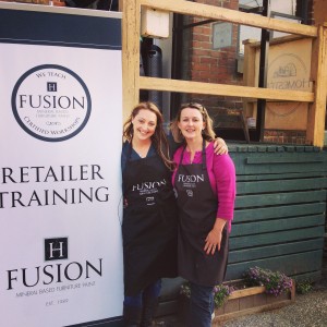 Fusion™ Mineral Paint creator Jennylyn Pringle with Wendy from Front Porch Mercantile