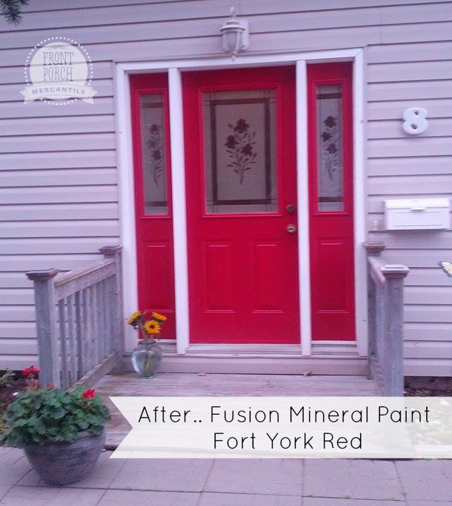 Fusion Mineral Painted door in Fort York Red - Front Porch Mercantile