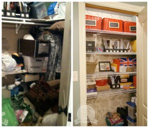 Closet before / after Front Porch Mercantile