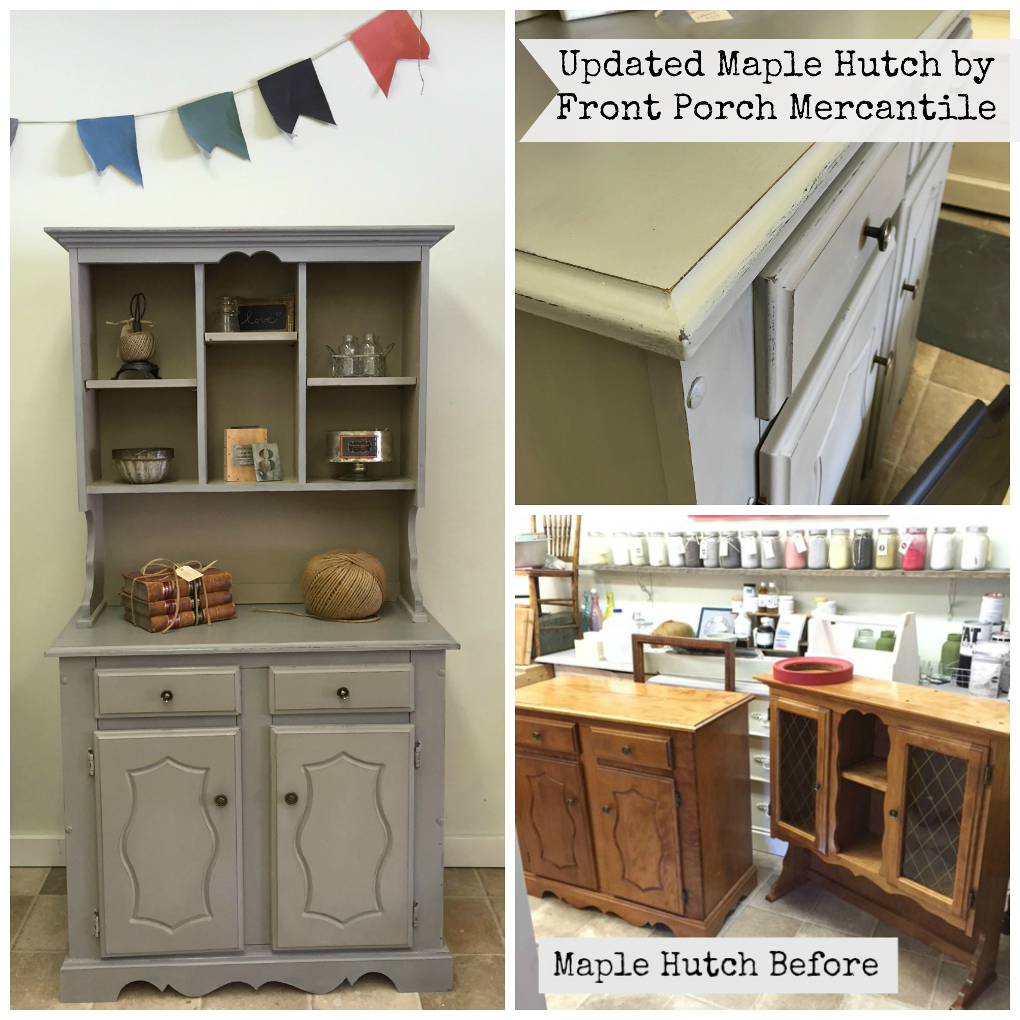 Maple Hutch updated with MMS Schloss Front Porch Mercantile