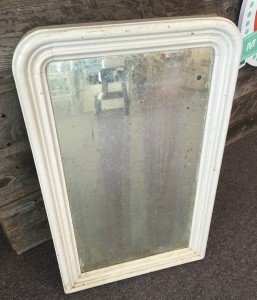 how to turn an old mirror into a pretty chalkboard Front Porch Mercantile