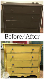 Mustard Seed dresser before/after Front Porch Mercantile