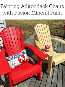 painting our Adirondacks chairs with Fusion Mineral Paint