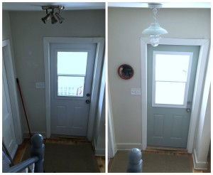 Entry before/after Fusion Mineral Paint at Front Porch Mercantile