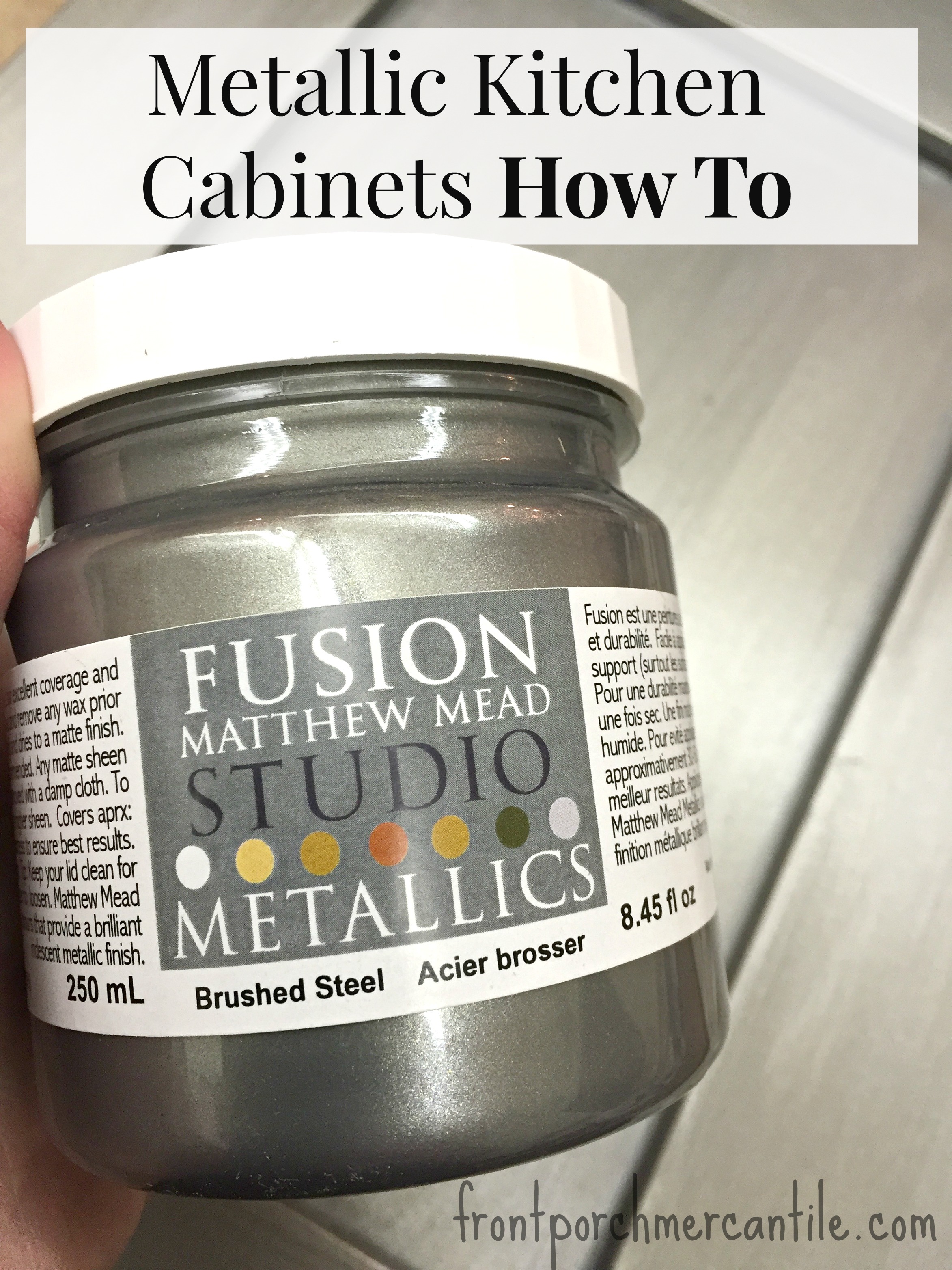 Metallic Kitchen Cabinet how to Front Porch Mercantile