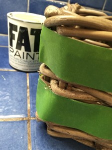 update a wicker basket with FAT Paint
