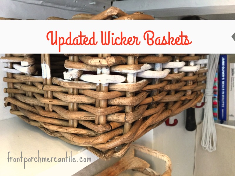 update a wicker basket with a little FAT Paint and Frog Tape