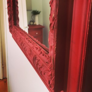 FAT Painted mirror in the cottage master bedroom