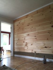 Plank Wall started at the beach cottage