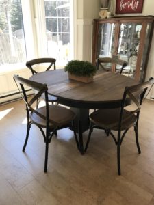 Finished table - re loved our oak pedestal table
