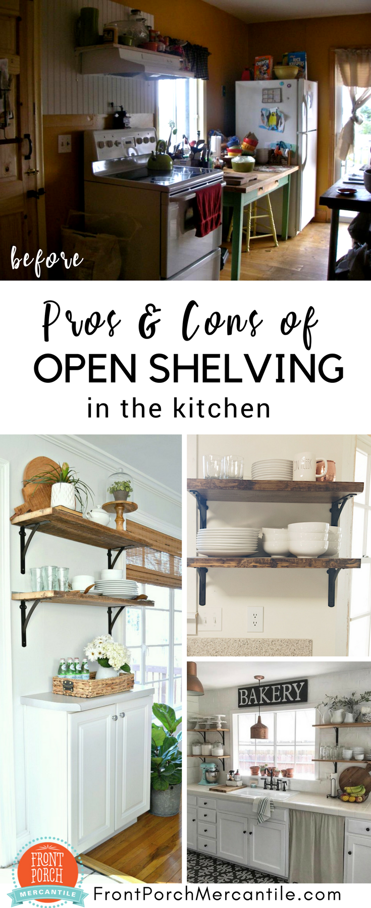 Cottage Kitchen Open Shelves