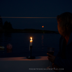 an evening watching the full moon from the sailboat - simple pleasures Front Porch Lifestyle