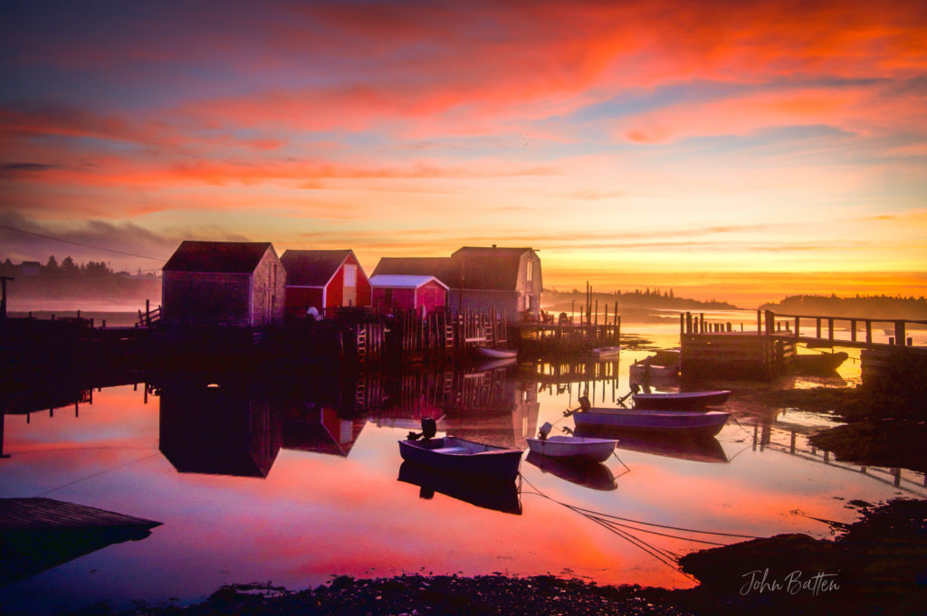Morning has broken - sunrise in Blue Rocks Nova Scotia by John Batten